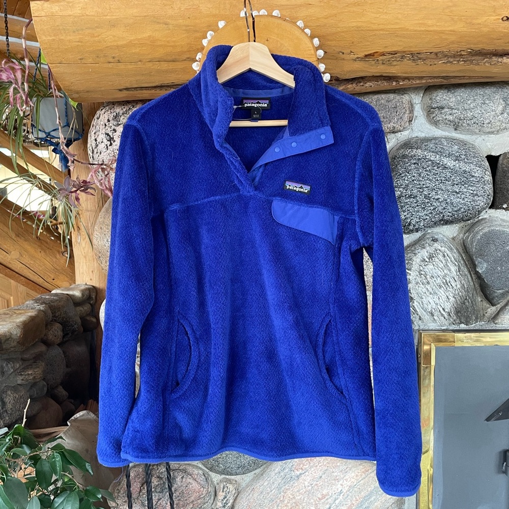 Patagonia Blue re-tool 3/4 zip pullover women’s L